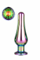 Preview: X-MenSecret Shine Metal Butt Plug Rainbow Medium - Price Cut -