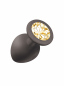 Preview: Cutie Large Black Plug with golden chrystal