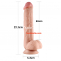 Preview: Lovetoy 9inch Sliding-Skin Dual Layer Dong, flesh