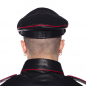 Preview: Military Cap Black with red stripes