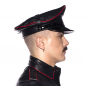 Preview: Military Cap Black with red stripes