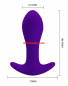 Preview: Pretty Love Morton Vibrating Anal Plug, purple - rechargeable & waterproof -