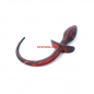 Preview: RudeRider Little Dog Tail Plug 28 x 3 cm Black/Red Silicone