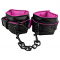 Preview: Bound to Please Pink & Black Ankle Cuffs