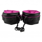 Preview: Bound to Please Pink & Black Wrist Cuffs