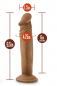 Preview: Dr. Skin Realistic 6 inch Dildo with Suction Cup, brown