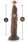 Preview: Dr. Skin Realistic 7,5 inch Dildo with Suction Cup, brown (chocolate)