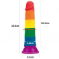 Preview: Lovetoy - Prider 7,0 " Hand Crafted Rainbow Dildo