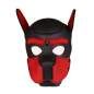 Preview: Neoprene Puppy Hood, black and red