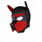 Preview: Neoprene Puppy Hood, black and red