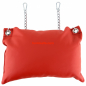 Preview: Leather cushion 23 x 32cm, red + chains