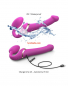 Preview: strap-on-me® - Multi Orgasm - Strap-On Vibrator with Licking Stimulator and Remote Controll - Size S, fuchsia