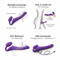 Preview: Strap-on-me: Vibrating Bendable Strap-On - Size M, purple