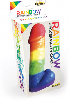 Rainbow Jumbo Pecker Candle