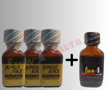 3 x Jungle Gold + 1 x Free fun4malta Aroma