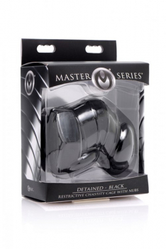 Detained Soft Body Chastity Belt, black