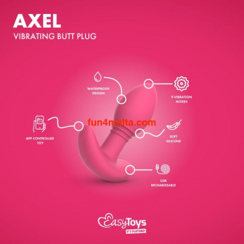 Easy Toys - Axel, Vibrating Butt Plug, pink