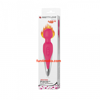 Pretty Love Antony Heating 7 Function Vibrating Wandmassager, pink  -rechargeable & waterproof-