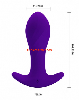 Pretty Love Morton Vibrating Anal Plug, purple - rechargeable & waterproof -