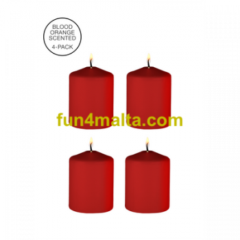 Tease Candles 4 pack Red Blood Orange Scentend