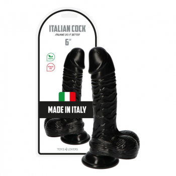 Dildo Michelangelo, black - made in Italy -