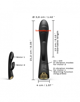 Dorcel - Flexi - Heating Rabbit Vibrator, black