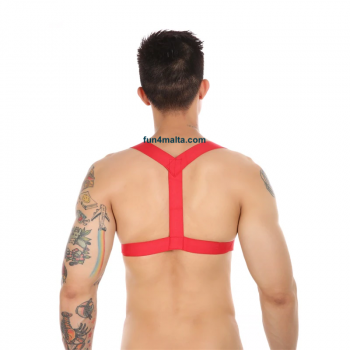 Elastic Chest Harness, red