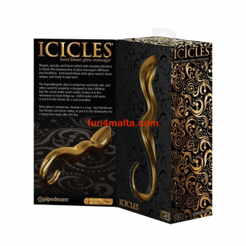 Icicles No G01 Gold Edition Hand Blown Glass Massager