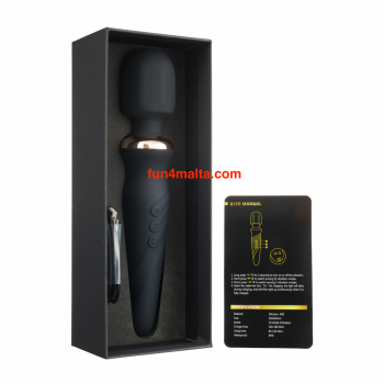 Inty Toys Torch Wandmassager, black - Rechargeable & Waterproof -