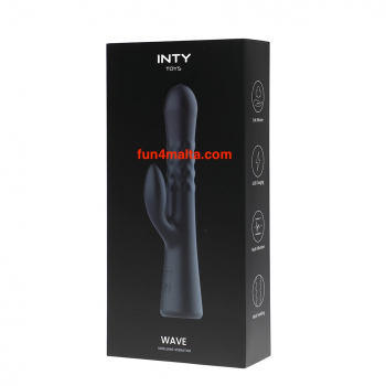 Inty Toys Wave Swelling Rabbit Vibrator, black - rechargeable & waterproof -