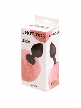 Lola Emotions: Pink Fluffy with a Black Silicone Plug