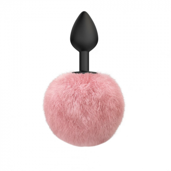 Lola Emotions: Pink Fluffy with a Black Silicone Plug