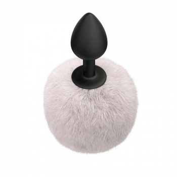 Lola Emotions: White Fluffy with a Black Silicone Plug