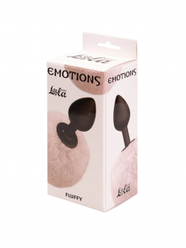 Lola Emotions: White Fluffy with a Black Silicone Plug