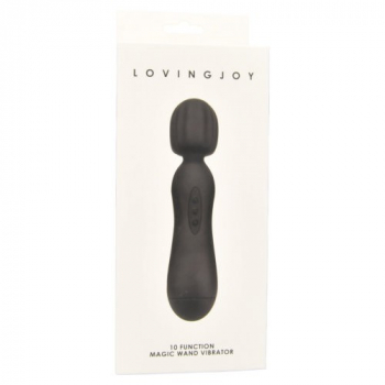 Loving Joy 10 Function Magic Wand Vibrator,black - water resistant