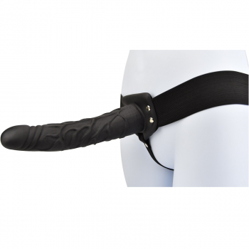 Loving Joy 9 Inch Hollow Strap On, black