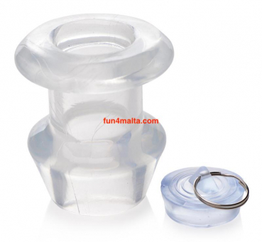 Master Series - Ass Bung Clear Hollow Anal Plug, transparent