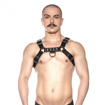 Red Prowler Leather Bodyharness, black - Size: M/L