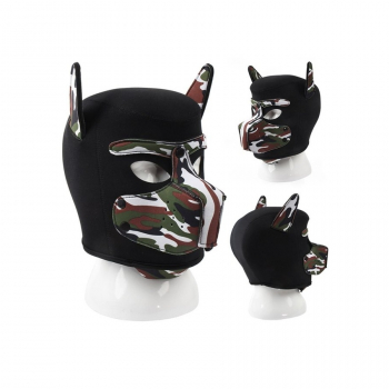 Puppy Neopren Doggy Mask, black & camouflage