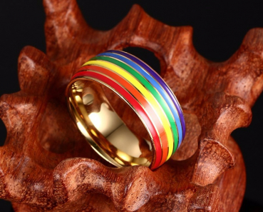 Rainbow Ring Gold Plated