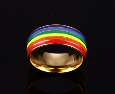 Rainbow Ring Gold Plated