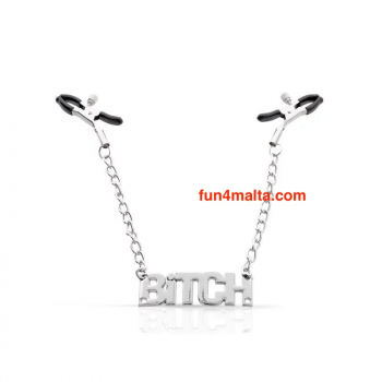 Rude Rider Nipple Clamps "BITCH"