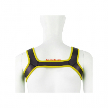 Should Wide Neoprene Harness Black-Yellow