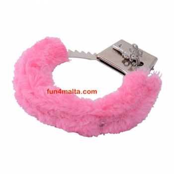 Furry Handcuffs, pink - Price Cut -