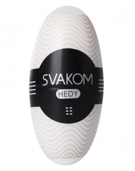 SVAKOM Hedy Reusable Egg Style Masturbator, white -Price Cut -