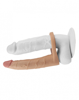 The Ultra Soft Double Strap On Dildo 6,25", flesh