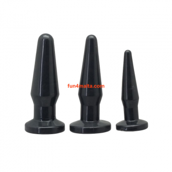 Timeless Anal Plugs 3 pcs., black