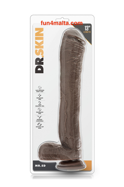 Dr. Skin - Mr. Ed 13 inch Dildo,chocolate