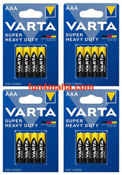 Varta AA Heavy Duty Batteries 4 x 4 = 16 pcs.