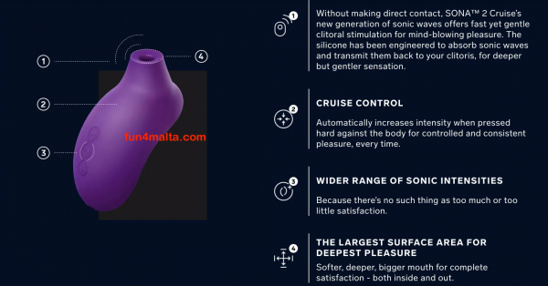 LELO Sona 2 Cruise™, purple - waterproof - & rechargeable